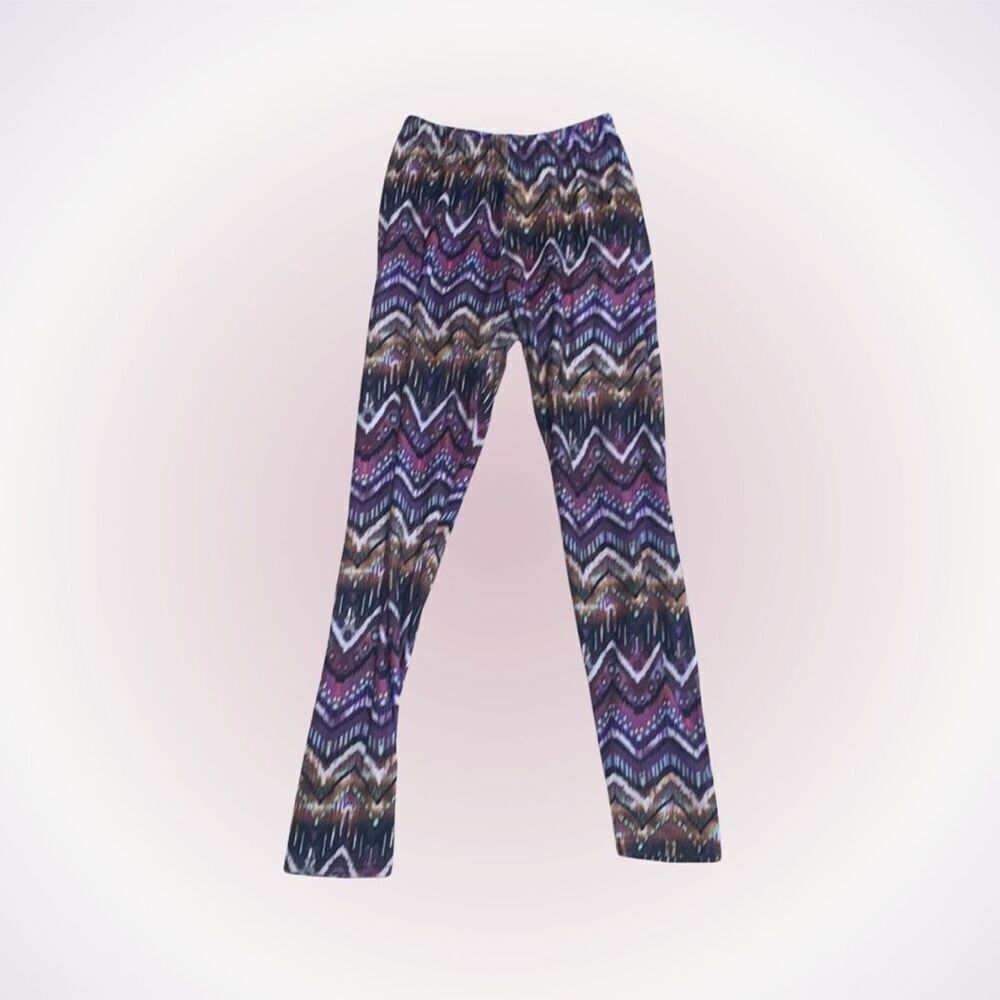 Shosho multicolor boho chevron leggings | Sz S